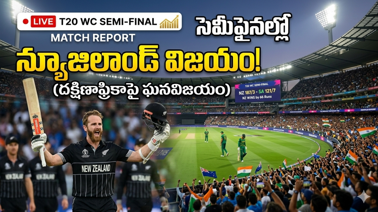 New Zealand vs South Africa Semi‑Final Scorecard